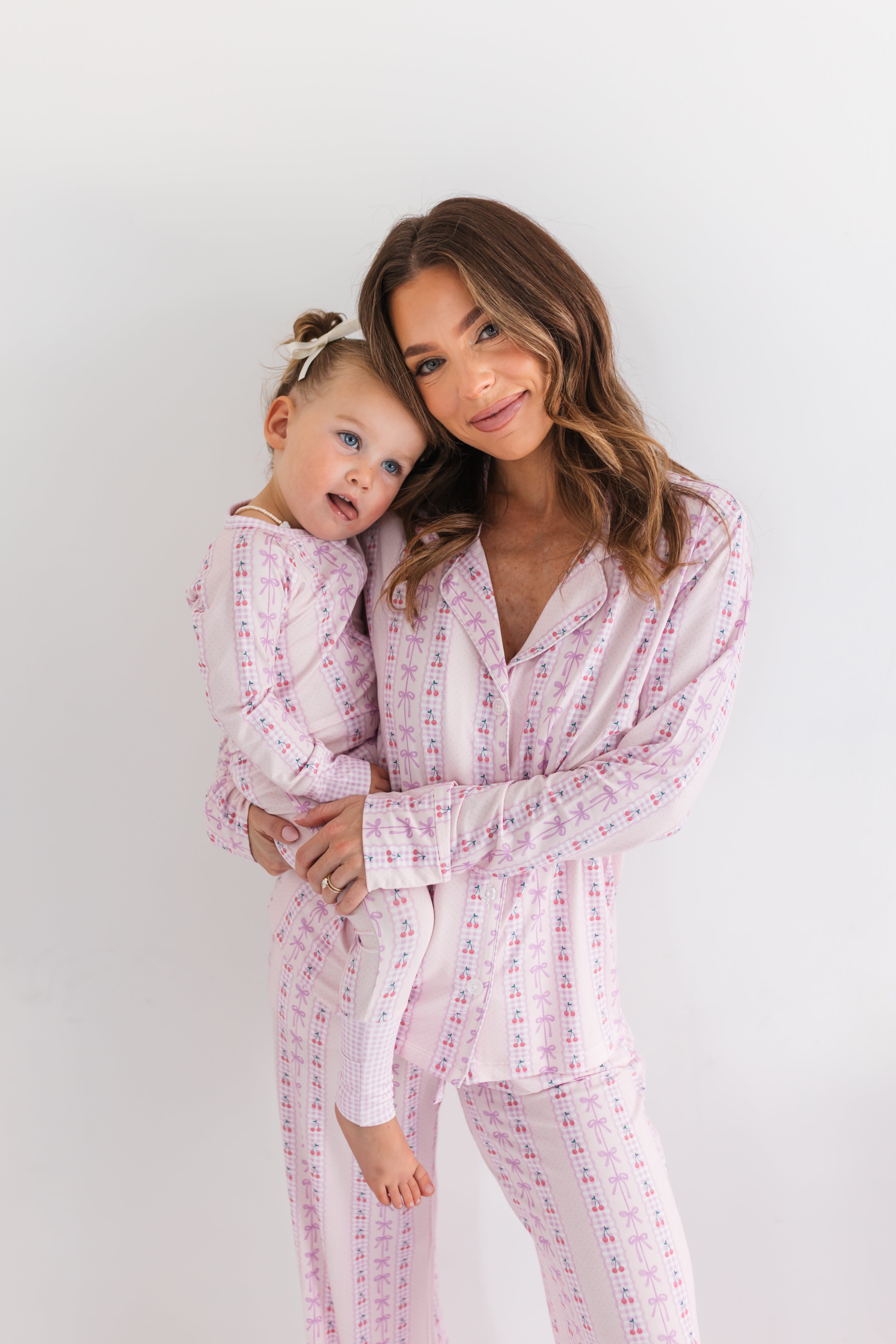 Cherry Gingham Women's Long Sleeve Set