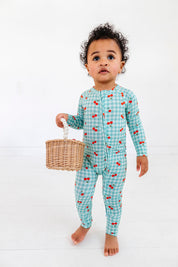 Cherry Gingham Zipper Romper