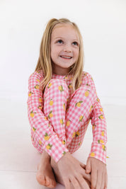 Lemon Gingham Two Piece Set