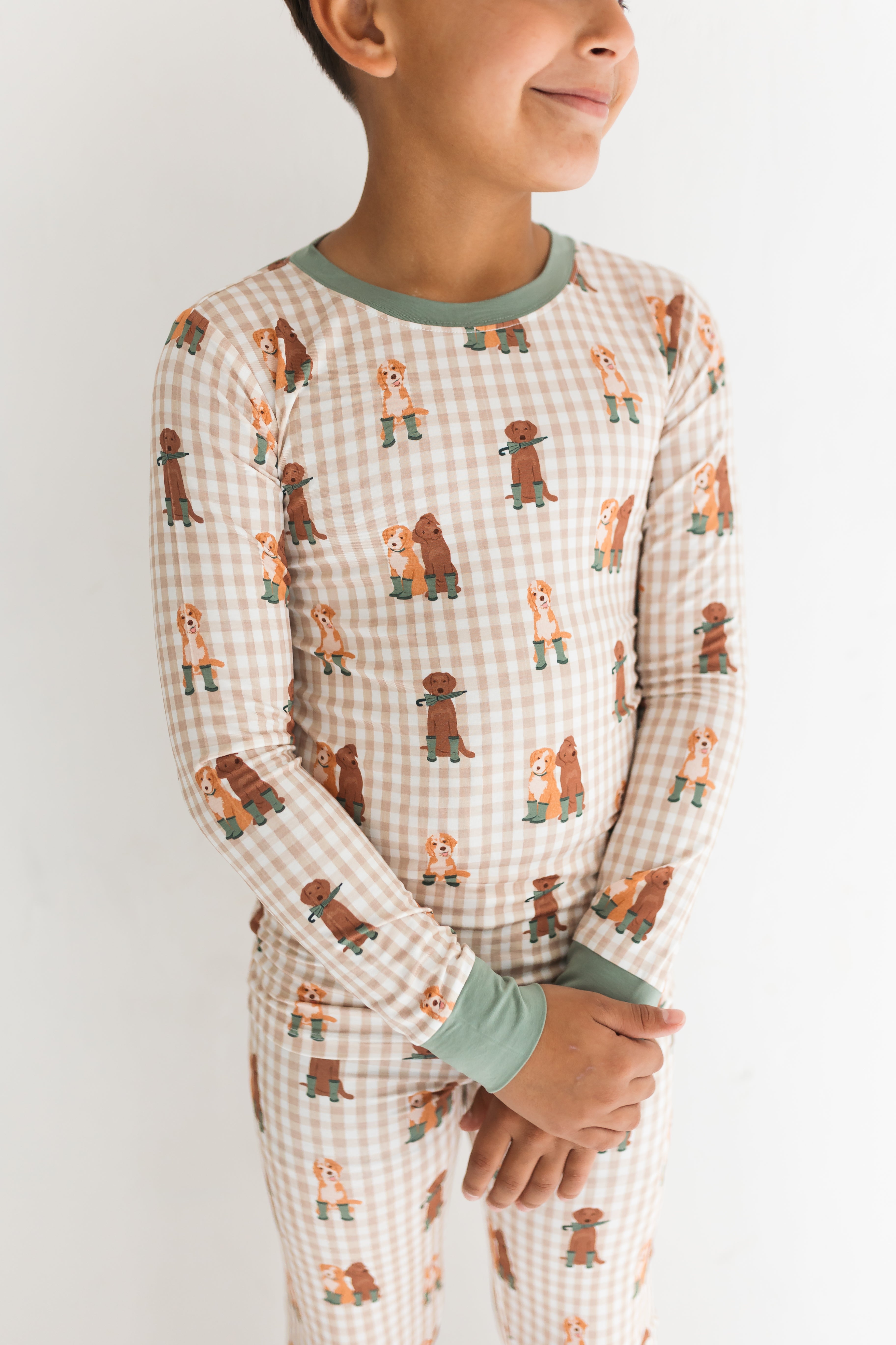 Green Pup Friends Two Piece Set