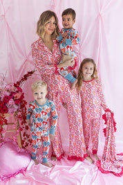 Pink Fur-Ever Valentine Women's Long Sleeve Ruffle Set