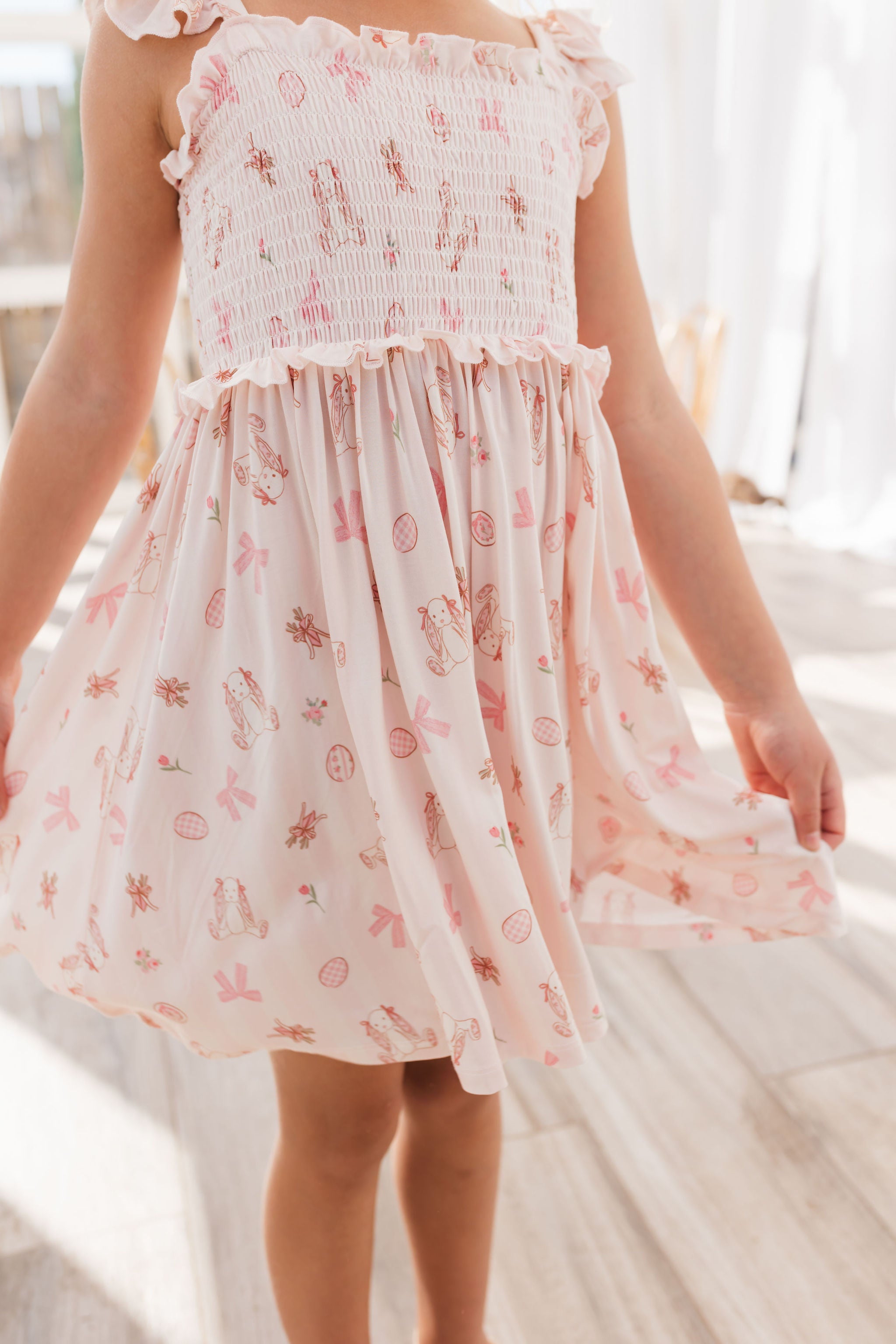 Rosie Rabbit Smocked Twirl Dress