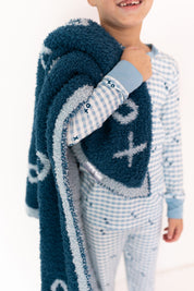 Blue XO Gingham Two Piece Set