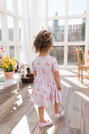 Petal Pop Short Sleeve Twirl Dress