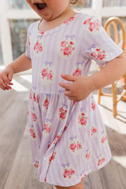 Petal Pop Short Sleeve Twirl Dress