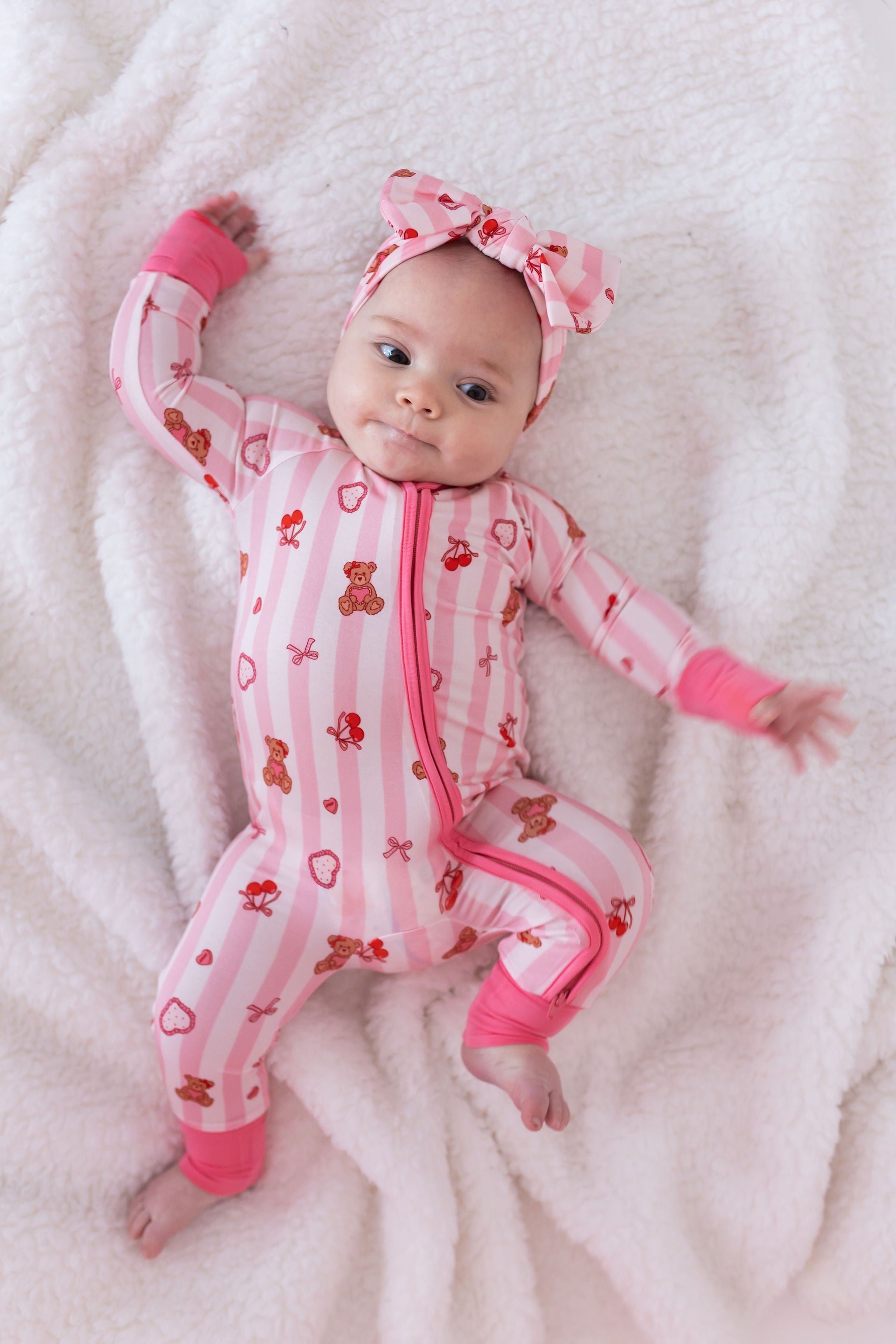 Love You Bear-y Much Zipper Romper