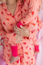 Pink Sugar Rush Women's Long Sleeve Short Set