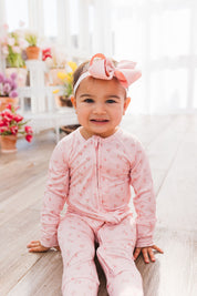 Rosie Floral Zipper Romper