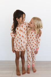 Pumpkin Latte Button Up Short Set