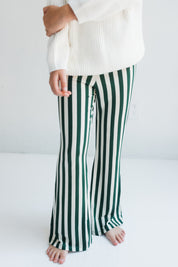Green Stripe Flare Pant