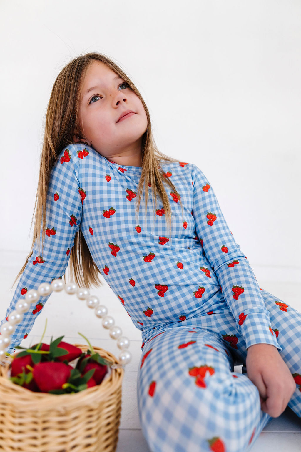 Strawberry Gingham Two Piece Set