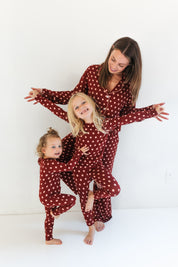 Maroon Polka Dot Women’s Set