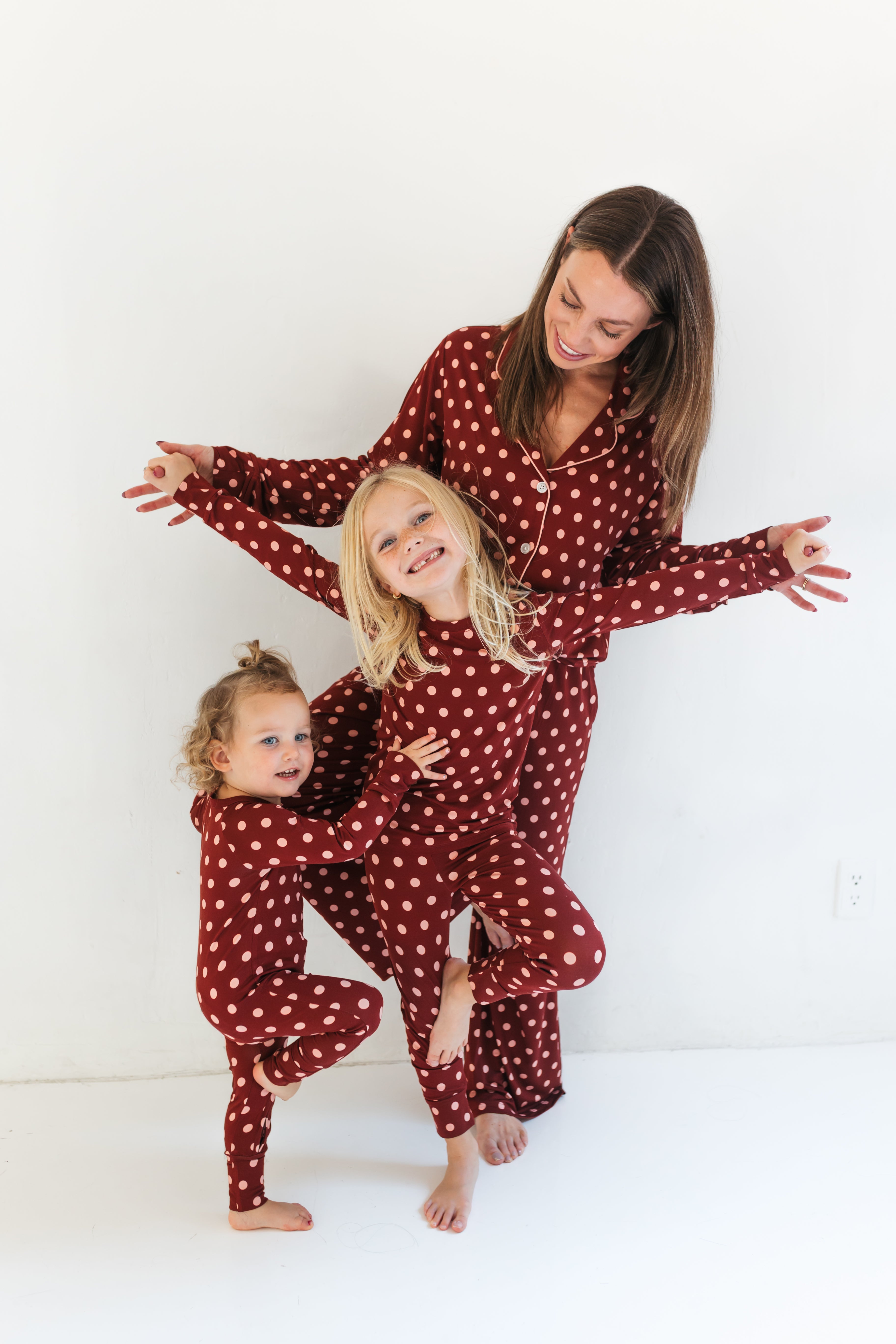 Maroon Polka Dot Women’s Set