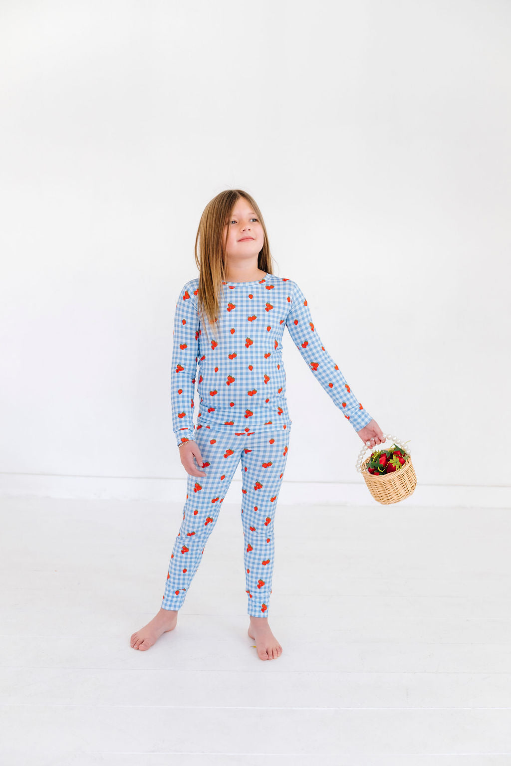 Strawberry Gingham Two Piece Set