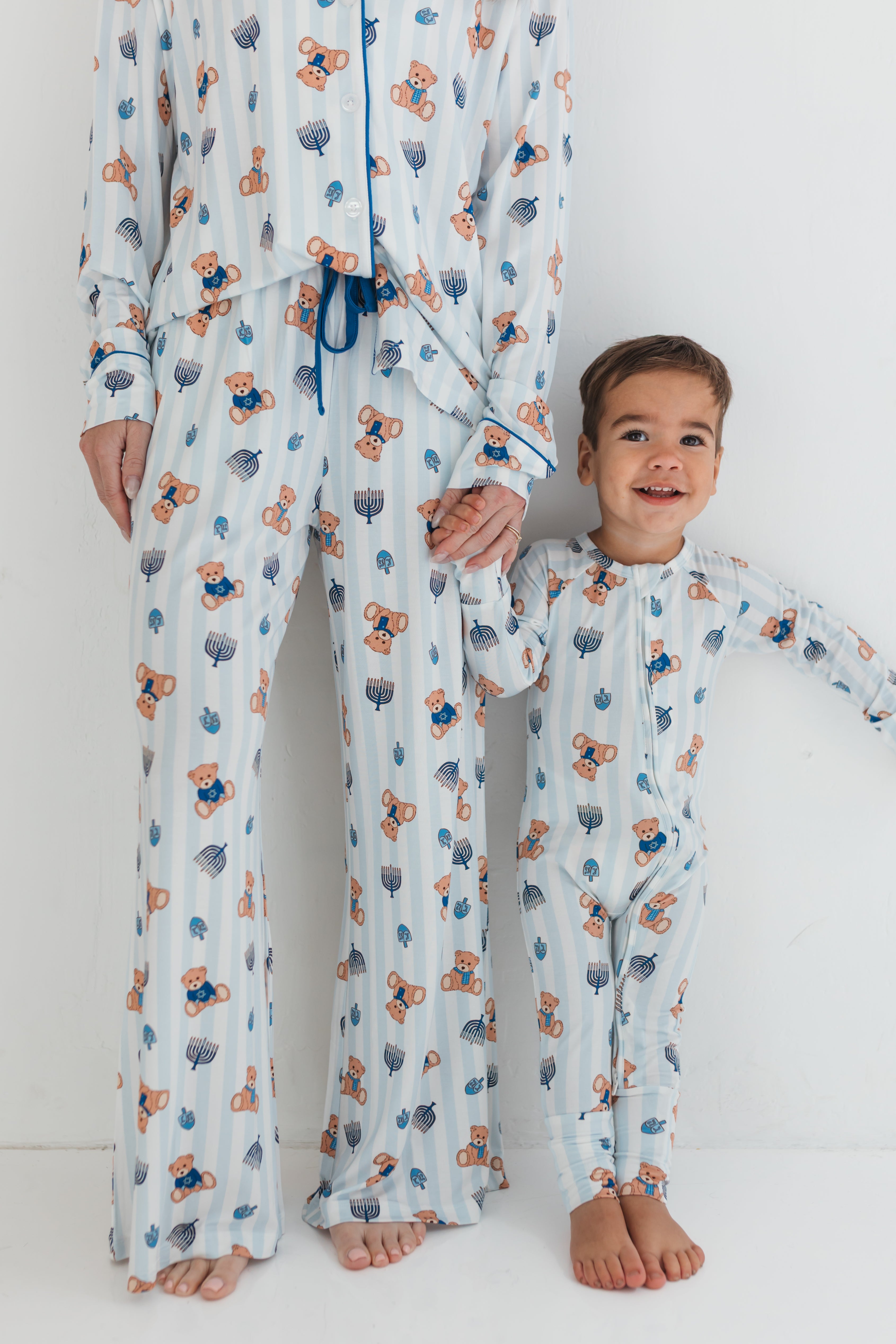 Hanukkah Bears Zipper Romper