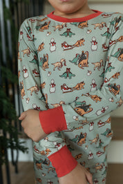 Christmas Dinos Two Piece Set IMJ x Daryl-Ann Denner