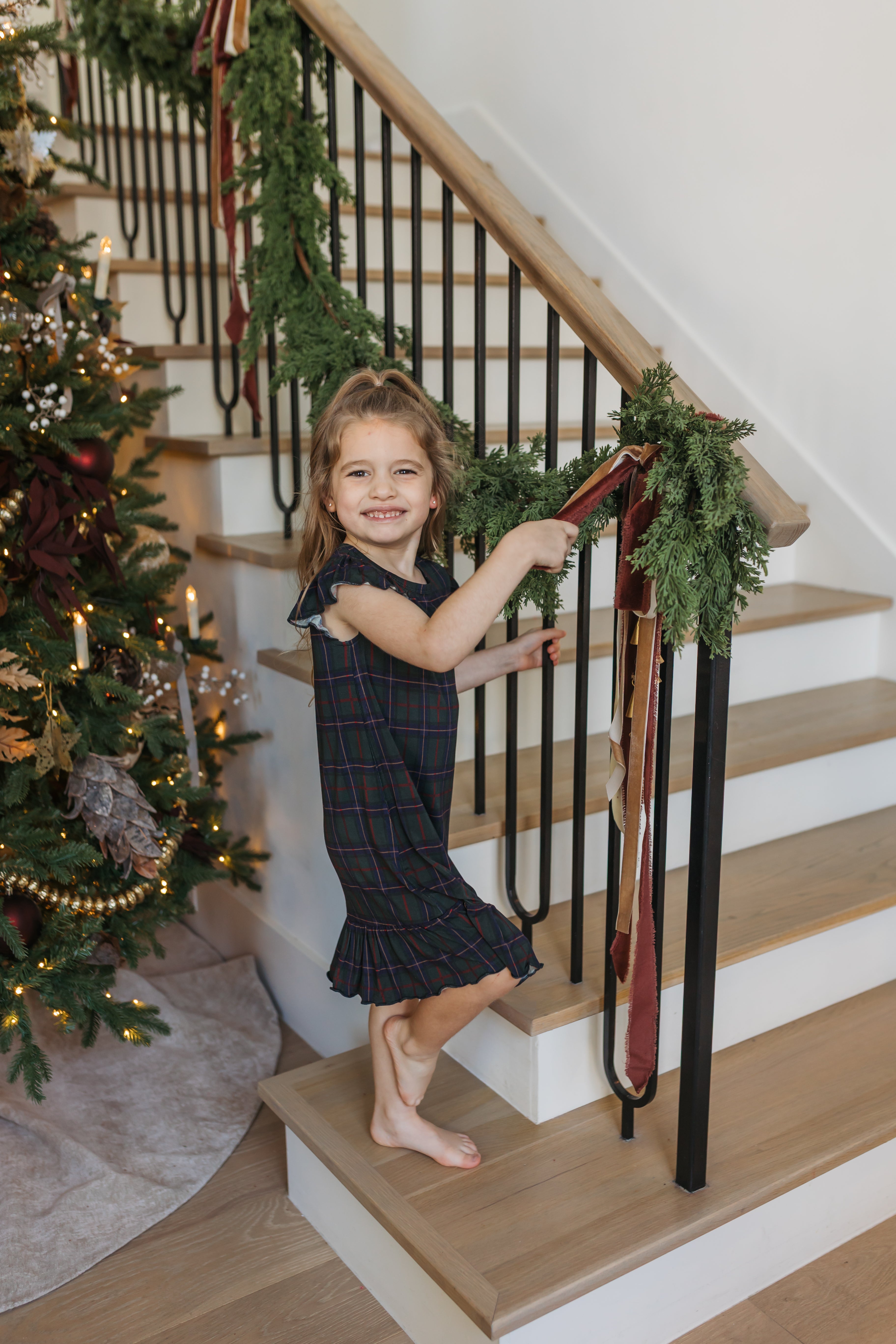 Midnight Mistletoe Plaid Dress IMJ x Daryl-Ann Denner