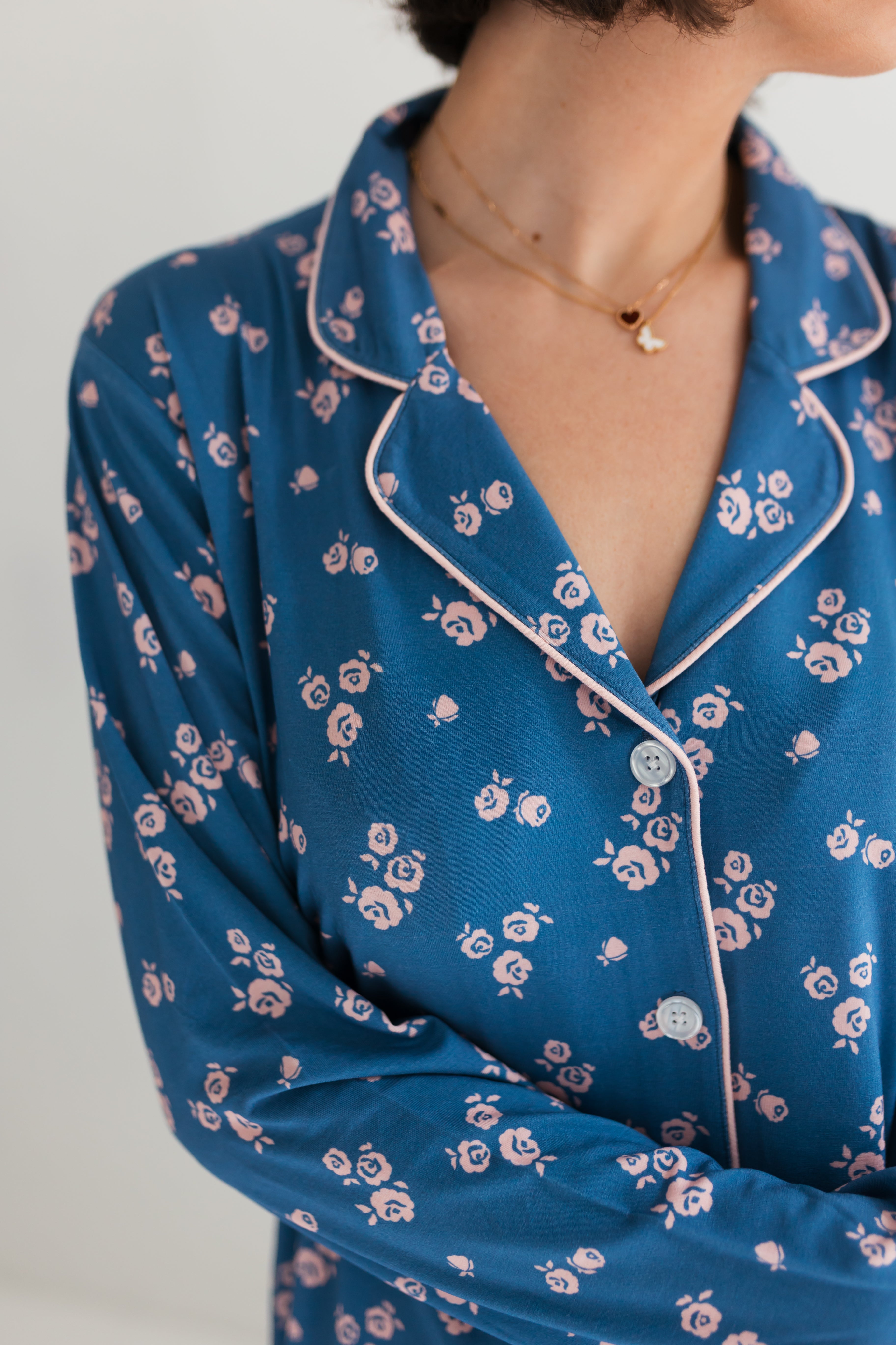 Madelyn Floral Women's Long Sleeve Short Set