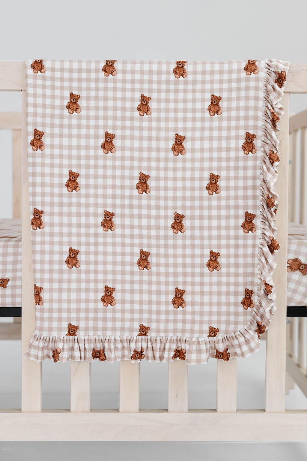 Teddy Gingham Blanket