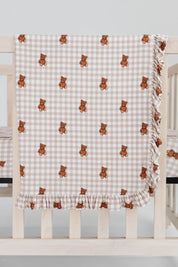 Teddy Gingham Blanket