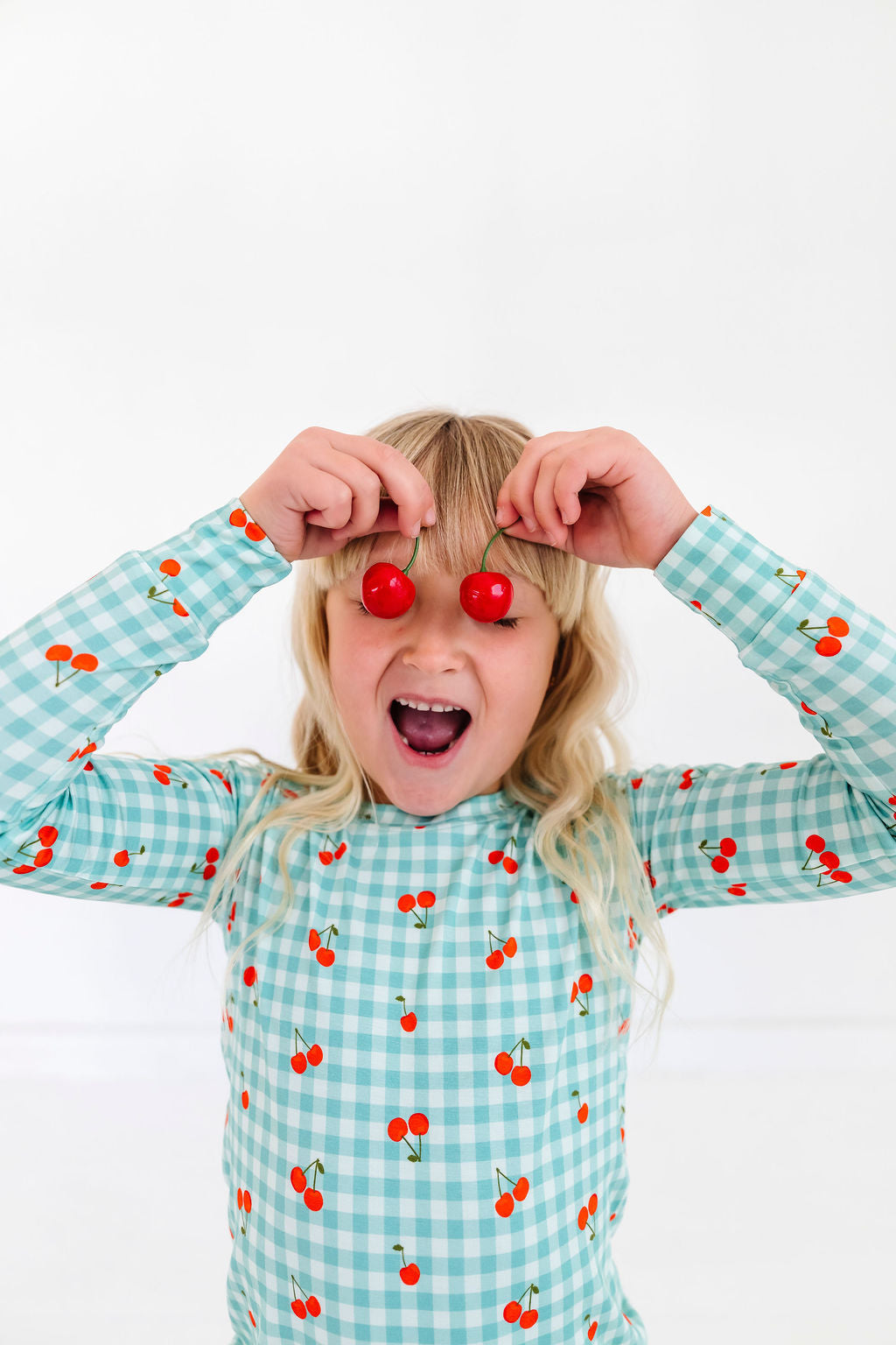 Cherry Gingham Two Piece Set