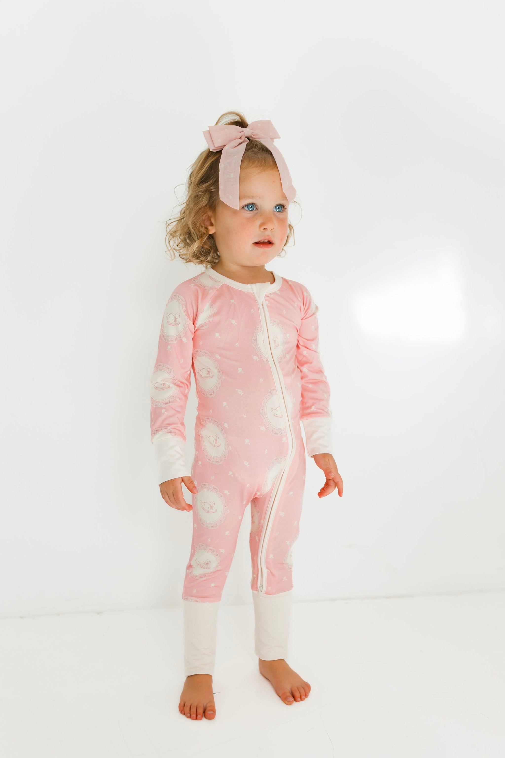 Sleeping Swan Zipper Romper