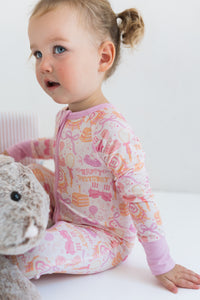 Birthday Girl Zipper Romper