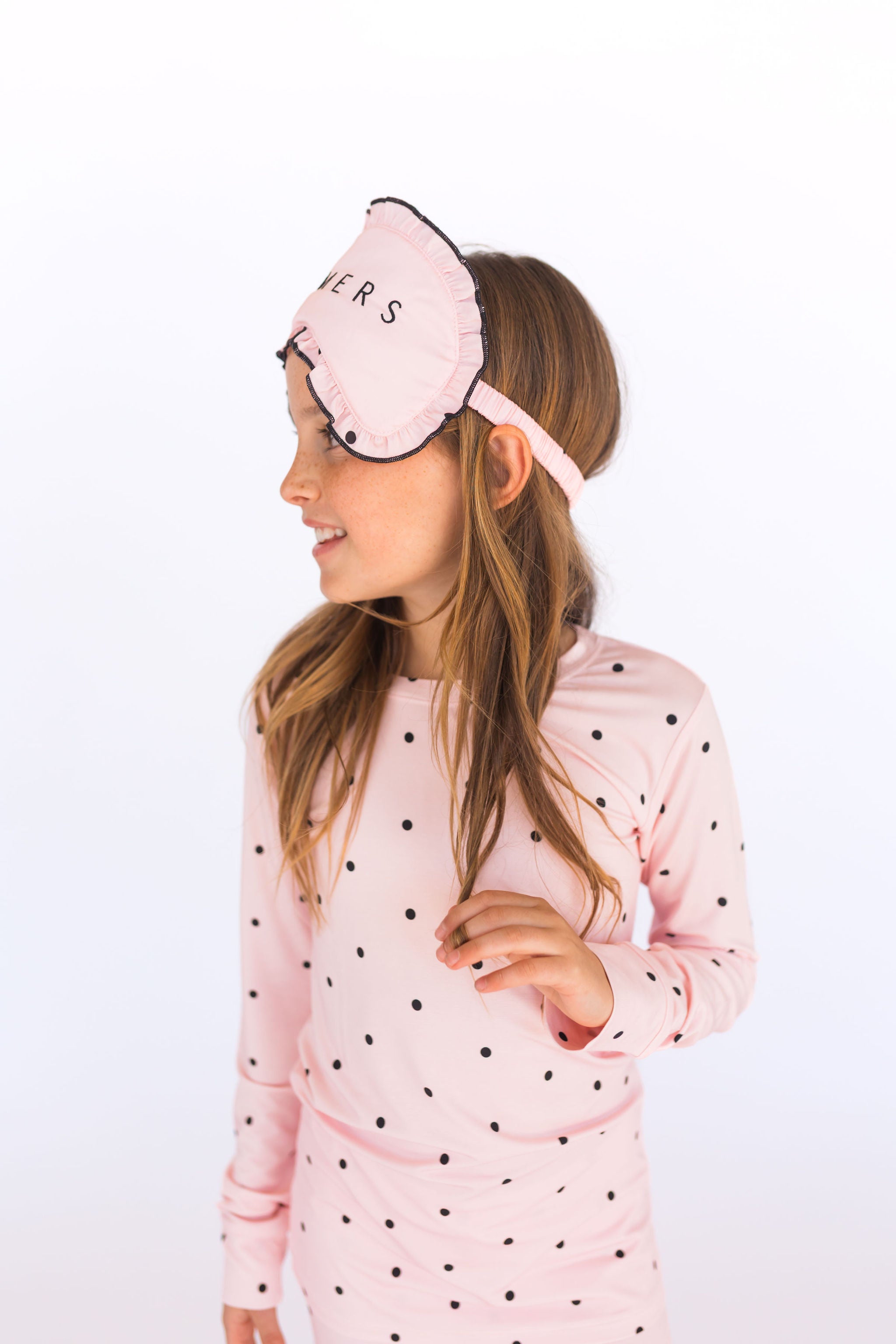 Blush Polka Dot Sleep Mask