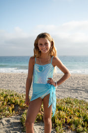 Blue Sequin One Piece