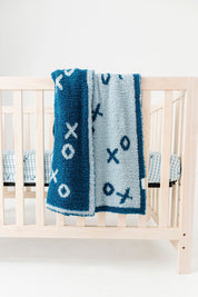 Blue XO Plush Blanket
