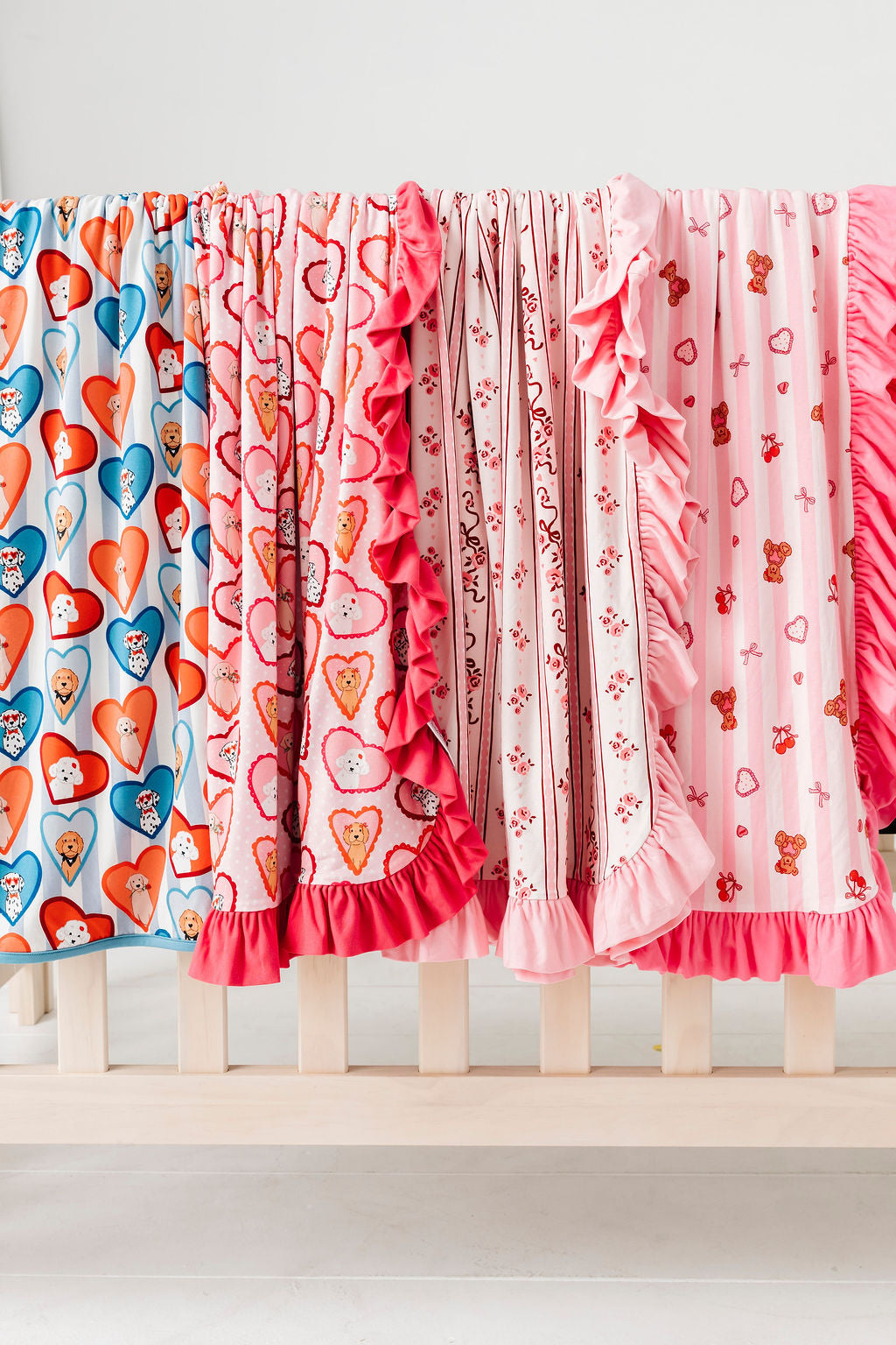 Love You Bear-y Much Ruffle Blanket