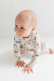 Little Excavator Zipper Romper