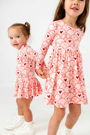 Love You Always Long Sleeve Twirl Dress