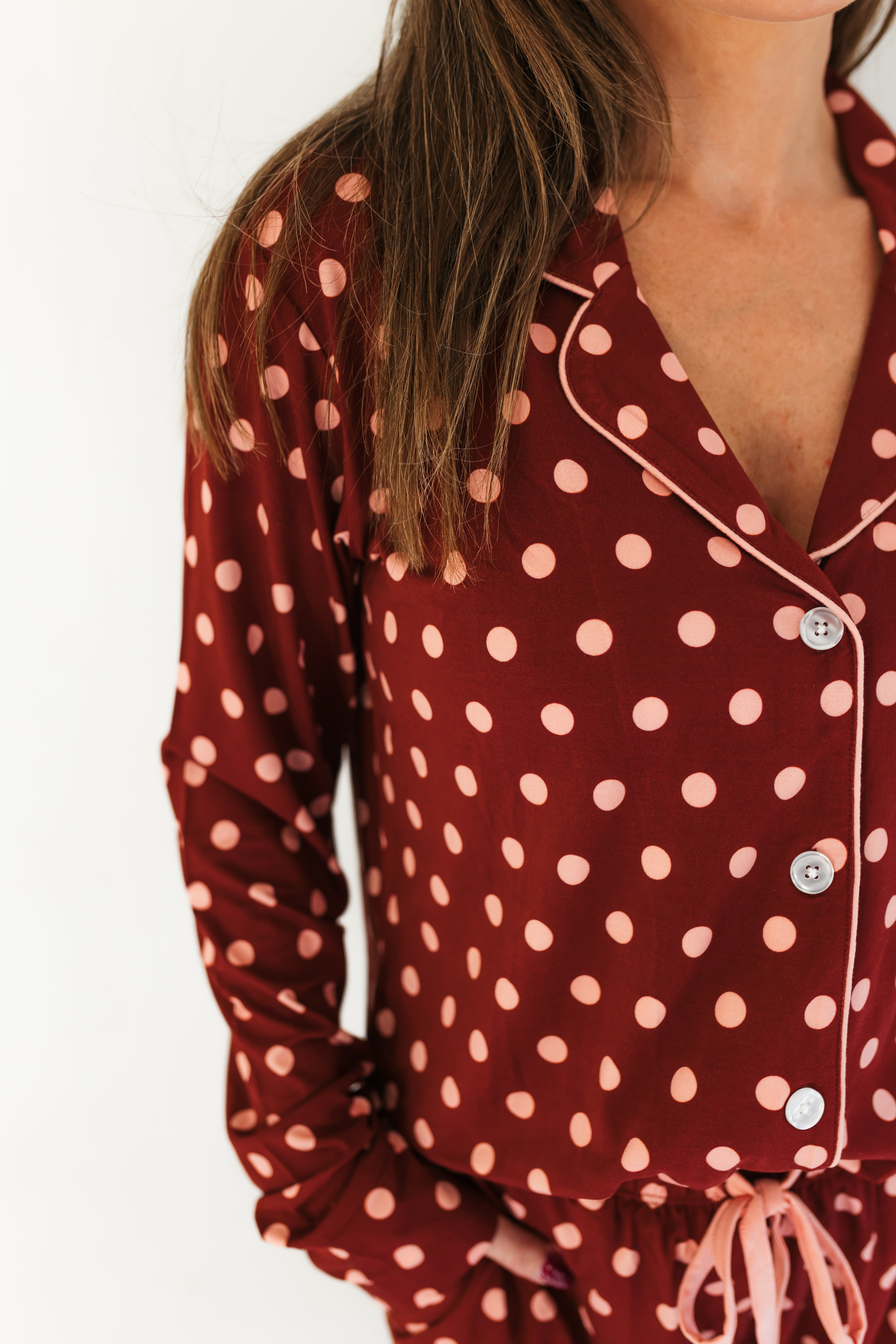 Maroon Polka Dot Women’s Set