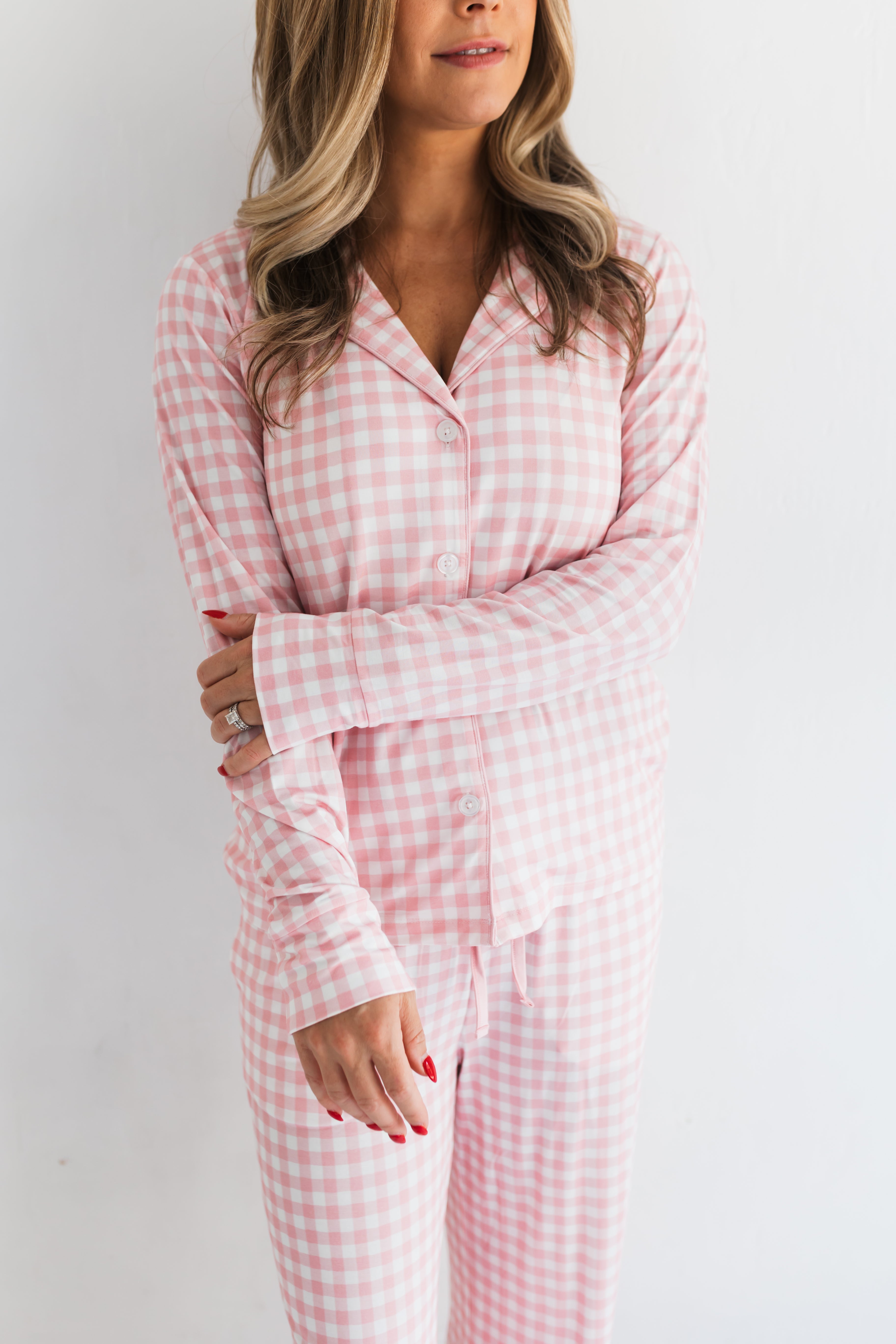 Blush Gingham Women's Set