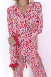 Pink Fur-Ever Valentine Women's Long Sleeve Ruffle Set