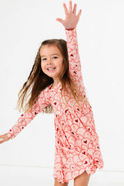 Love You Always Long Sleeve Twirl Dress