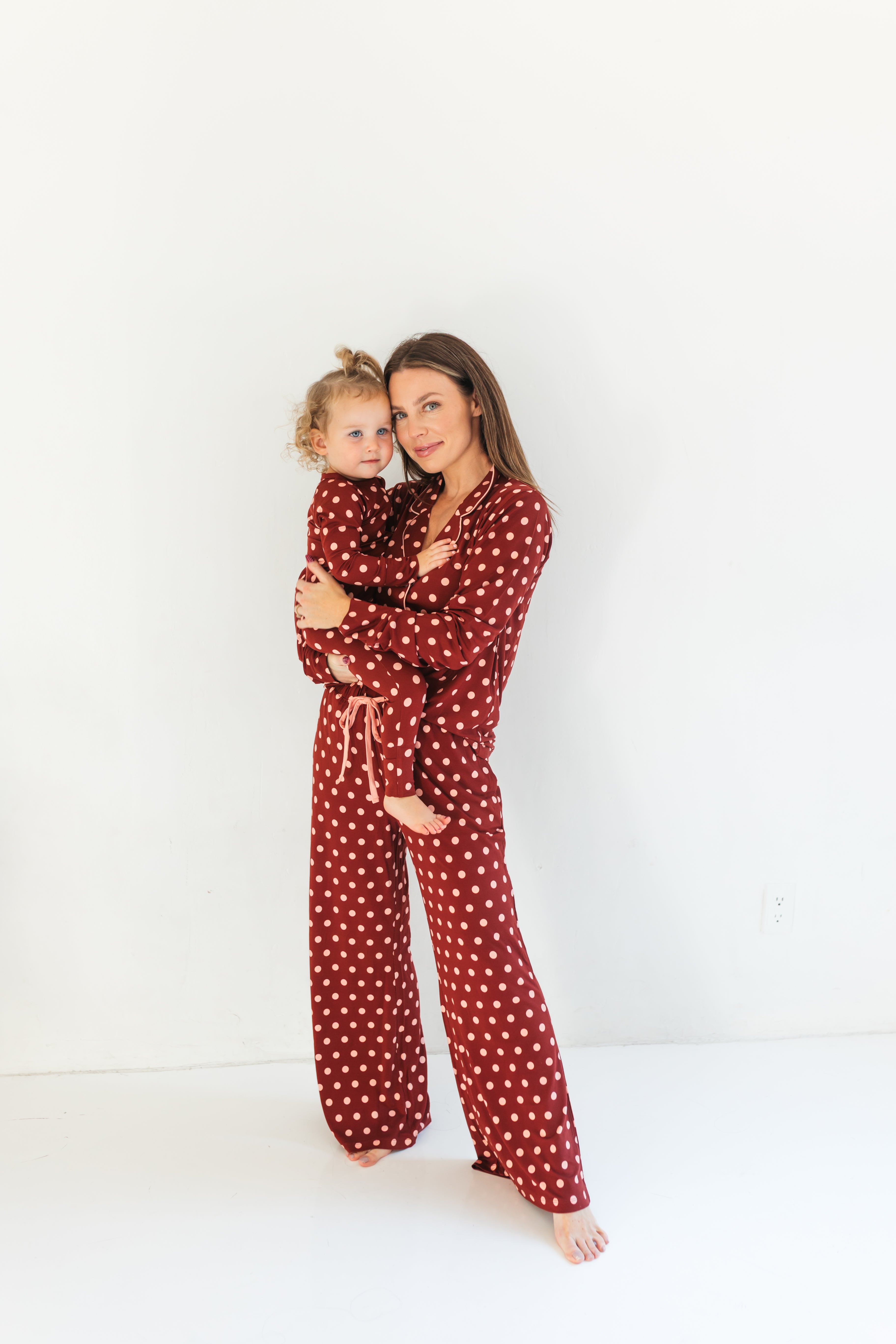 Maroon Polka Dot Zipper Romper