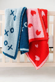 Blue XO Plush Blanket