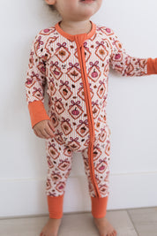 Fall Snuggles Zipper Romper