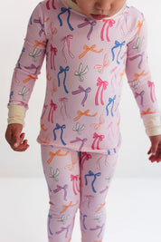 Multicolor Bow Two Piece Set