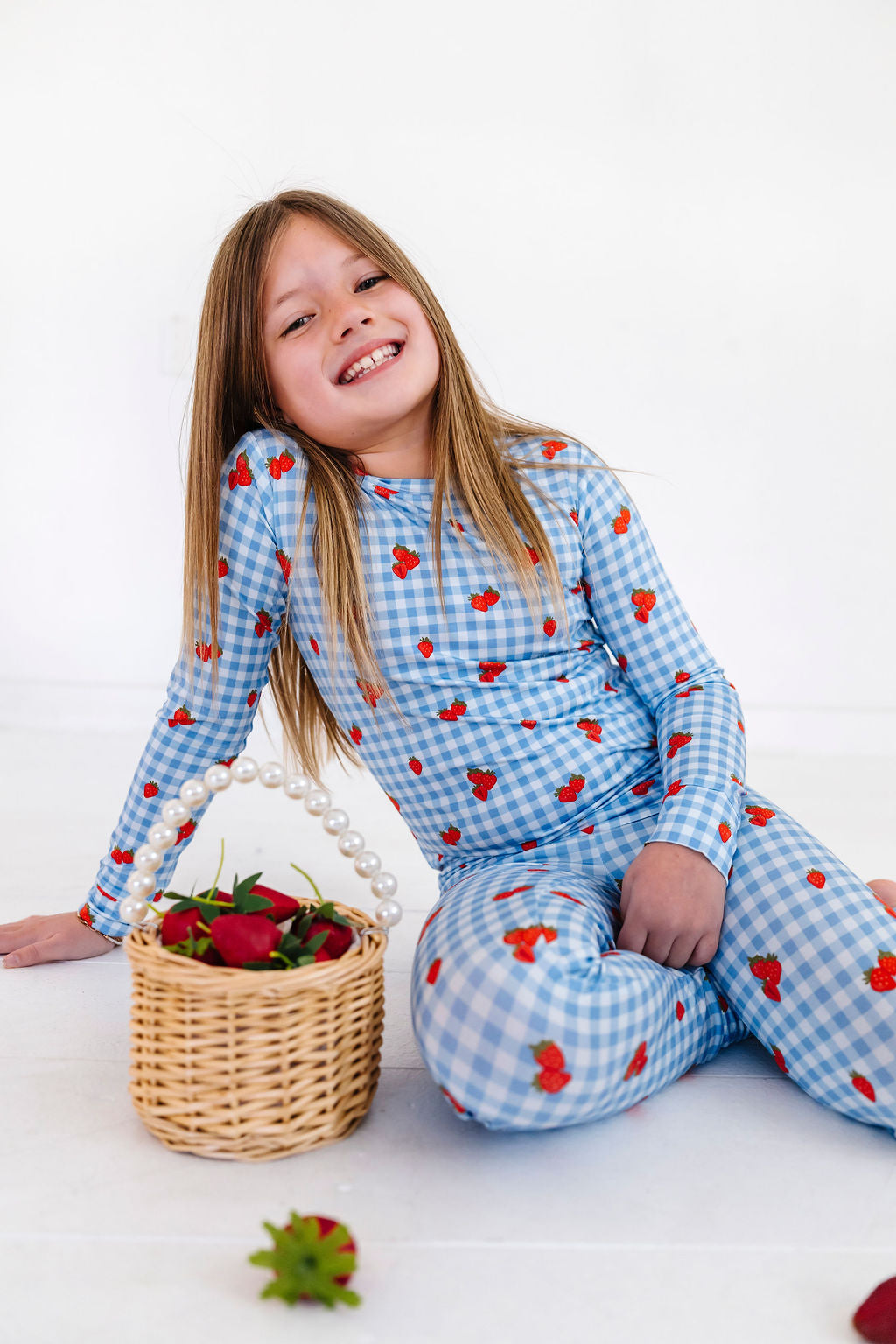 Strawberry Gingham Two Piece Set