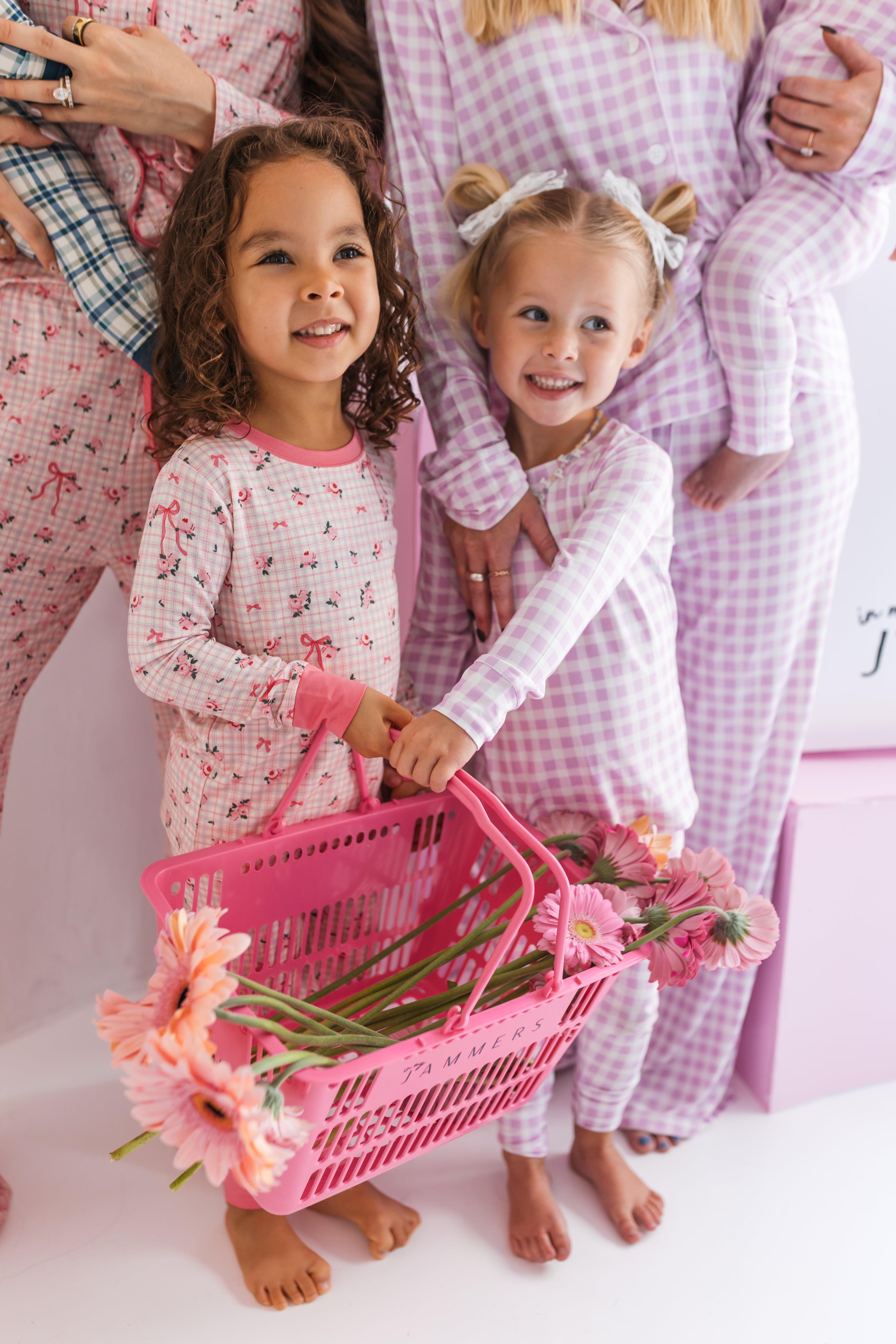 Purple Gingham Women's Long Sleeve Set