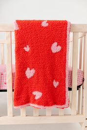 Red Hearts Plush Blanket