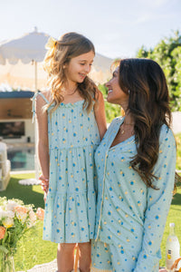 Floral and Gingham Tier Twirl Dress IMJ x Karissa Abbott