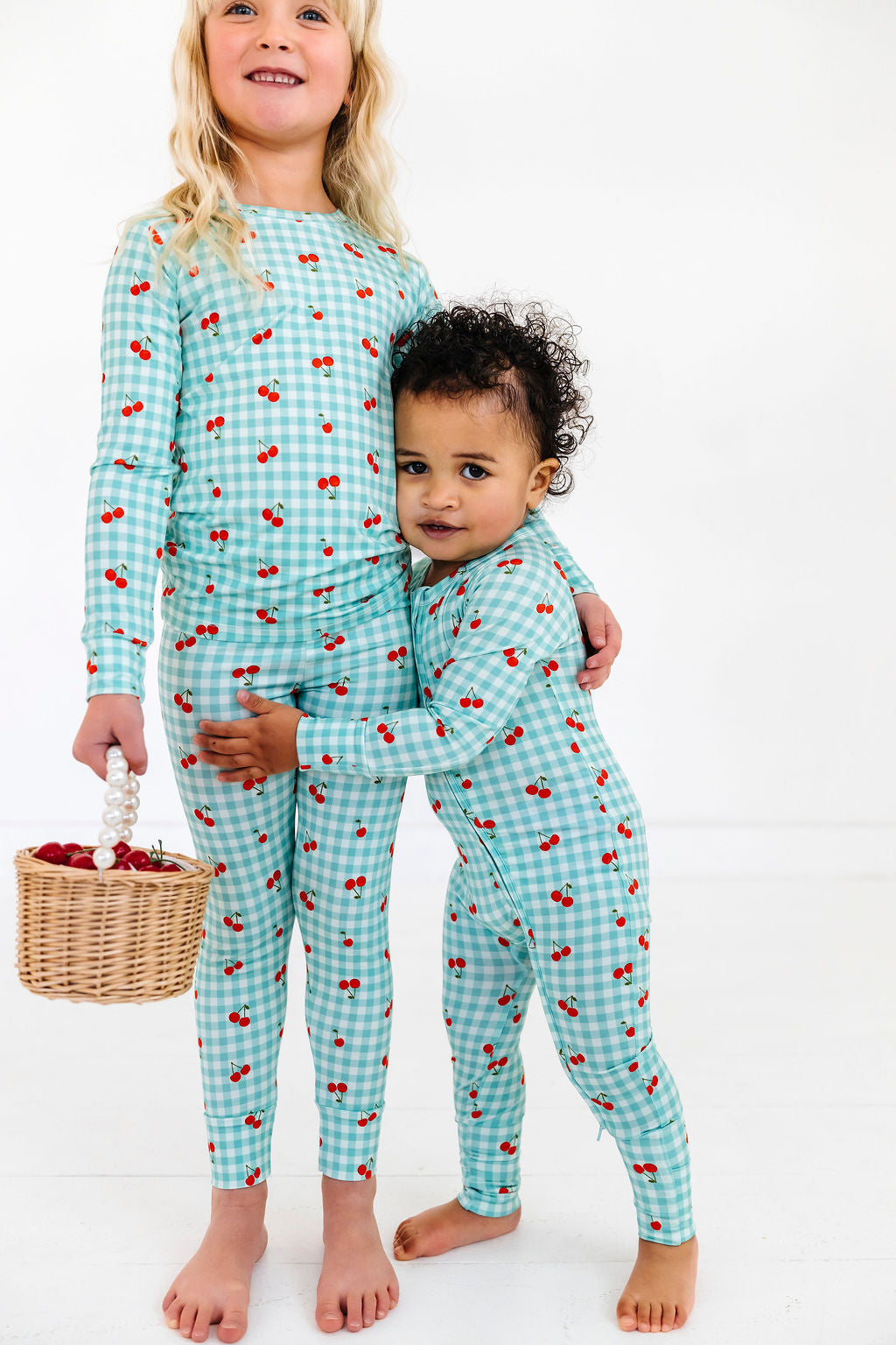 Cherry Gingham Two Piece Set