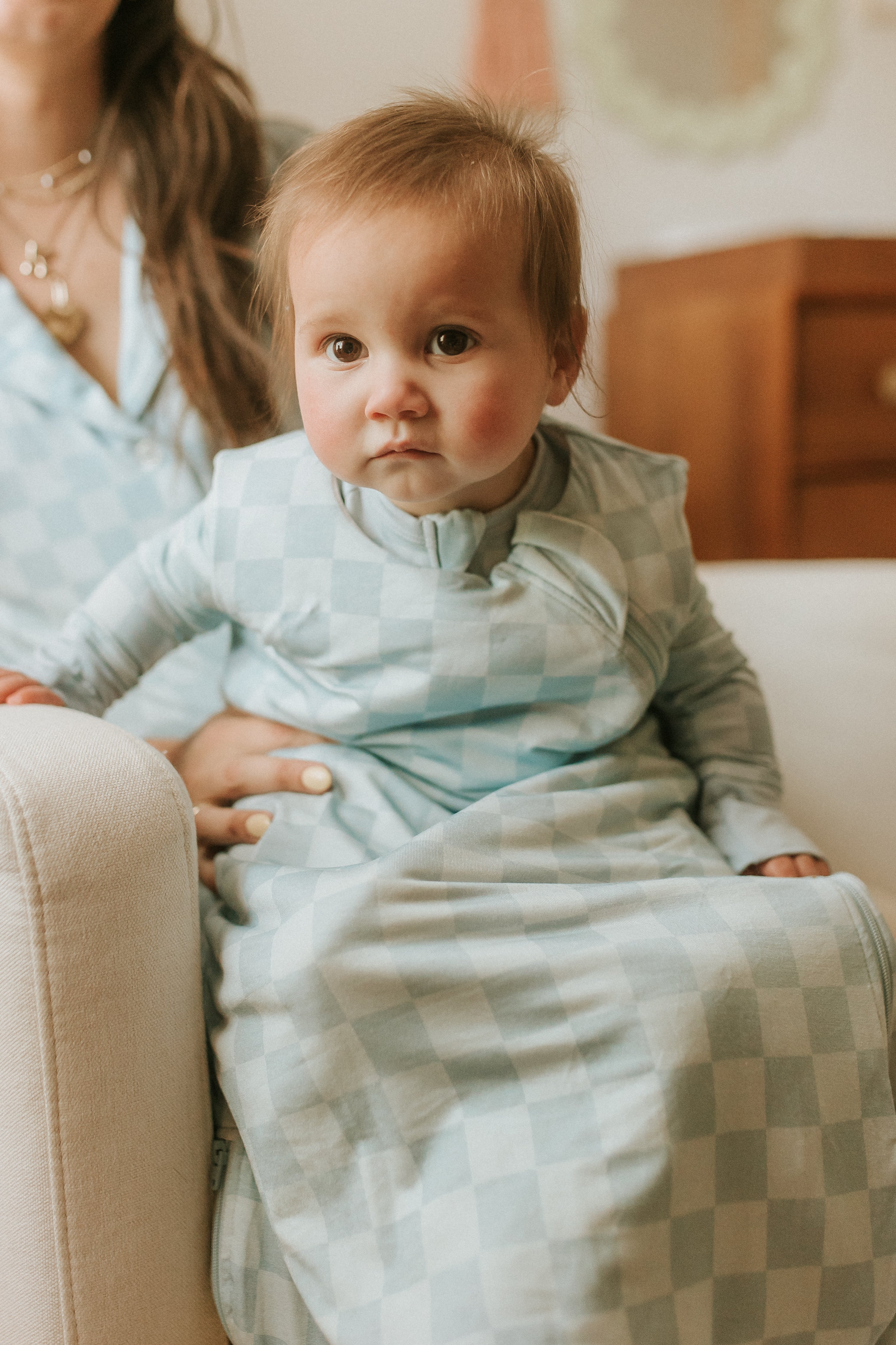 Blue Checkered Sleep Sack 1.0 Tog Jammers x Karrie Locher