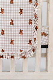 Teddy Gingham Blanket
