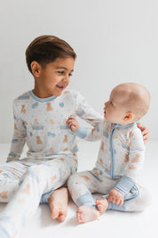 Blue Bath Time Two Piece Set