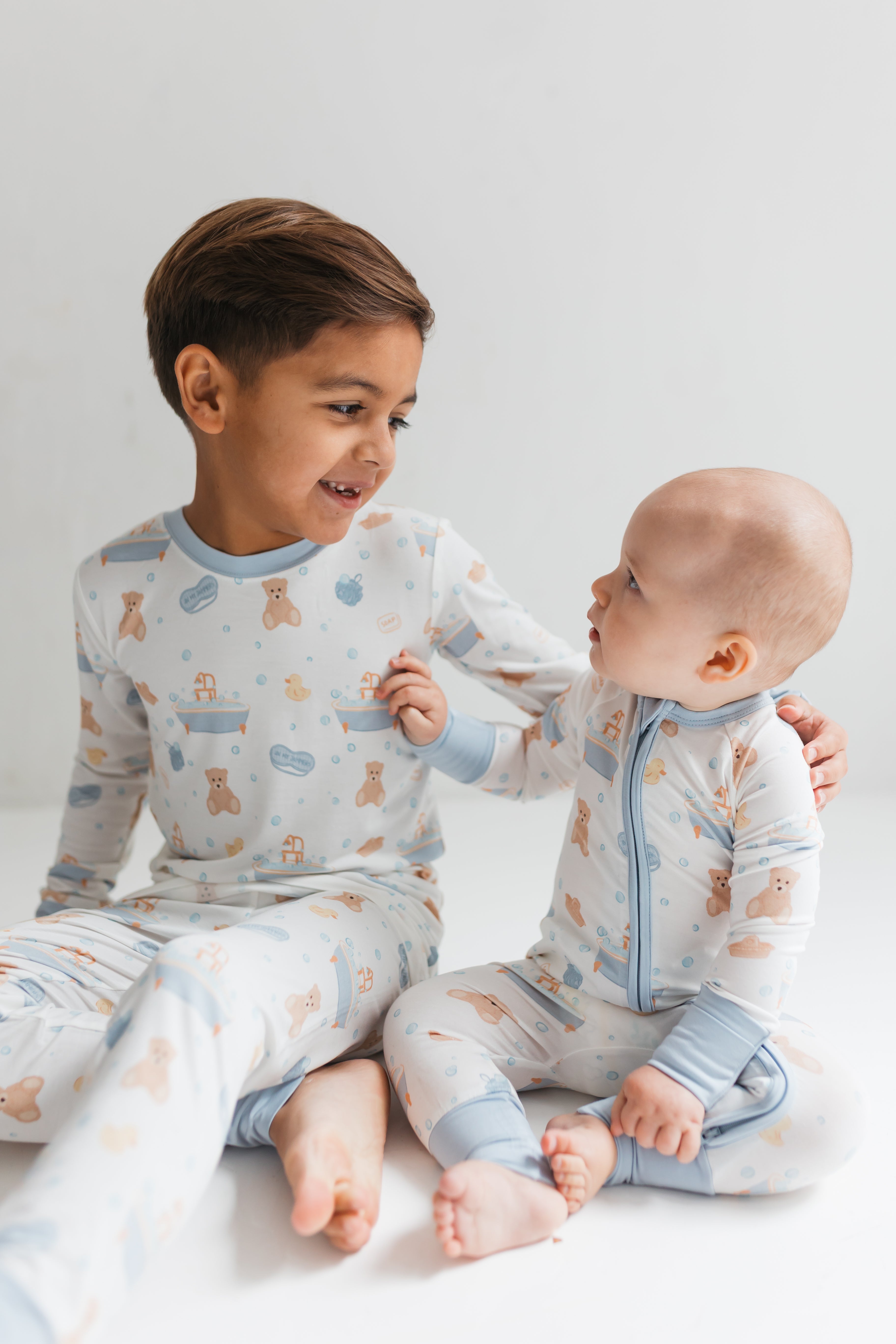 Blue Bath Time Two Piece Set